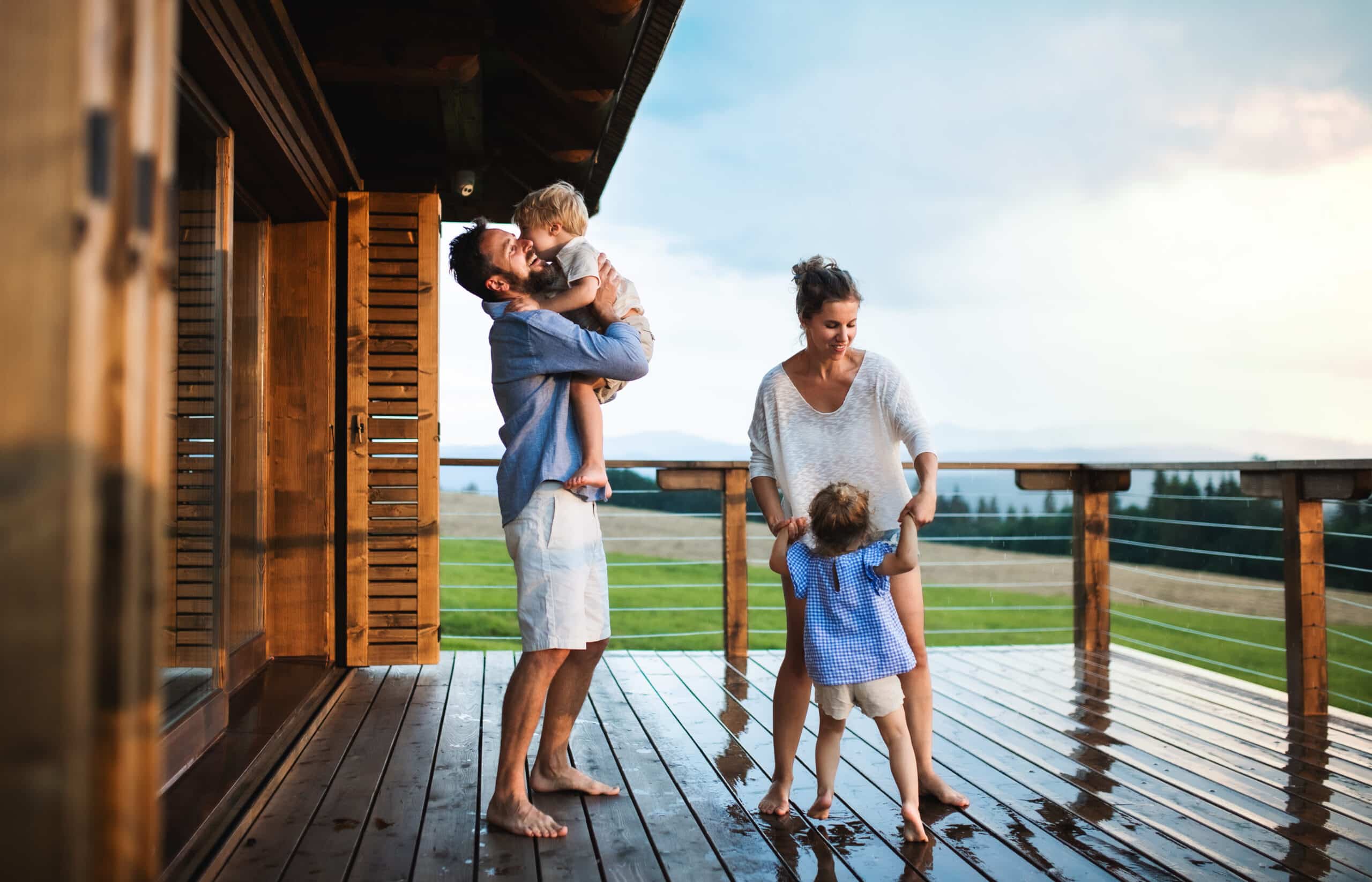 Rain-covered deck protected by professional roofing services in Prescott Valley